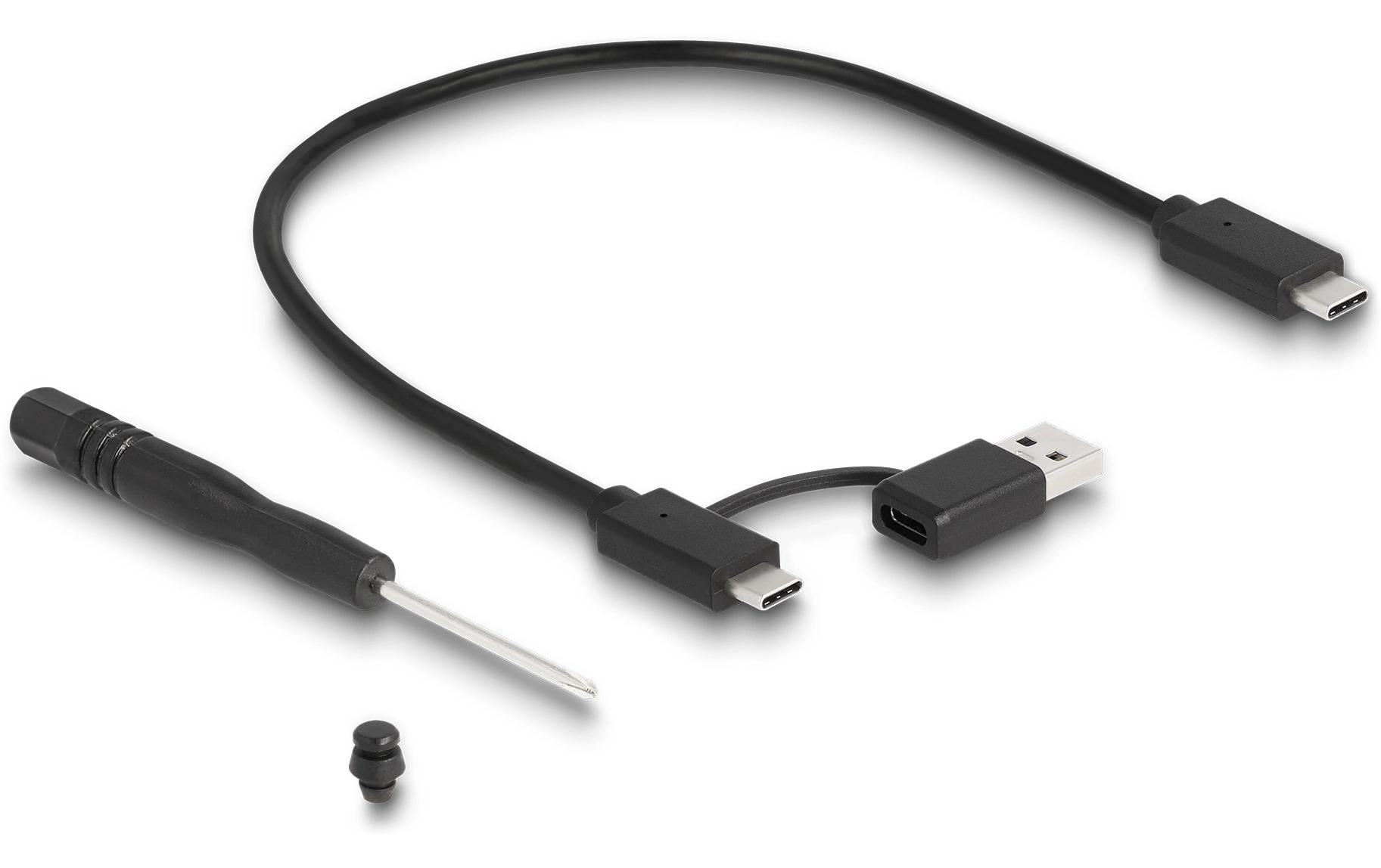 DeLOCK M.2 NVMe-Gehäuse USB-C (USB 3.2 Gen 2x2, 20 Gbit/s) – 1-Bay Externes SSD-Gehäuse – für M.2 NVMe (PCIe)
