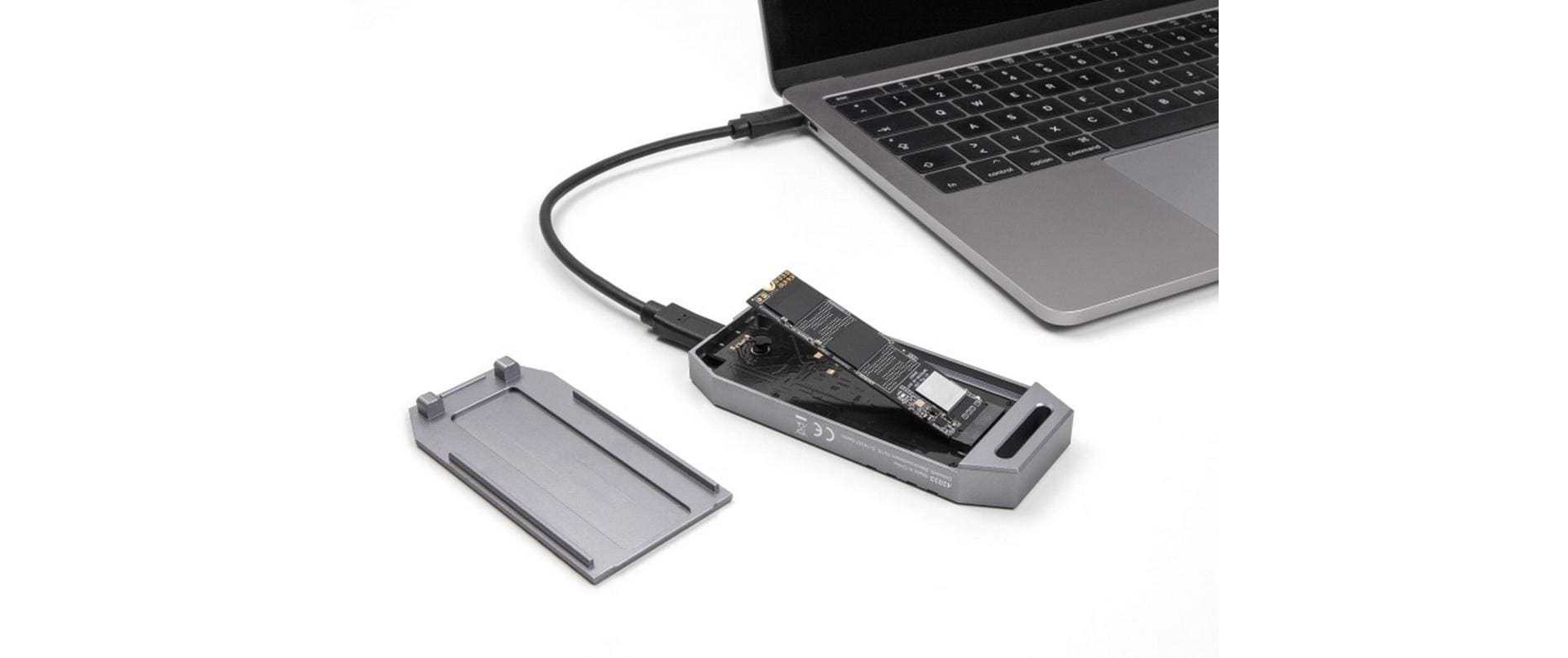 DeLOCK 42033 – 1-Bay SSD-Gehäuse (M.2 NVMe) – USB4 40 Gbit/s, USB-C