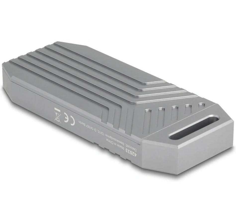 DeLOCK 42033 – 1-Bay SSD-Gehäuse (M.2 NVMe) – USB4 40 Gbit/s, USB-C