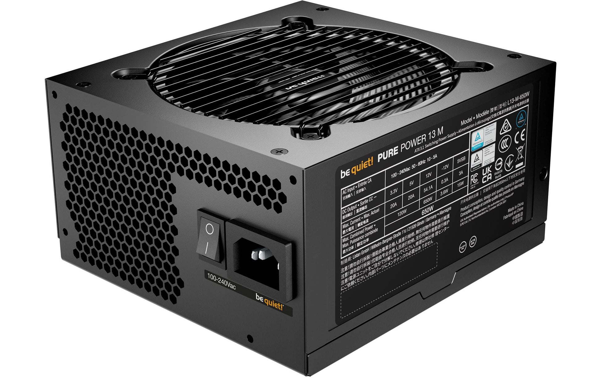 be quiet! be quiet Pure Power 13 M ATX-Netzteil 650 W 80 PLUS Gold – vollmodular, ATX 3.1, EPS 2.92, 12VHPWR