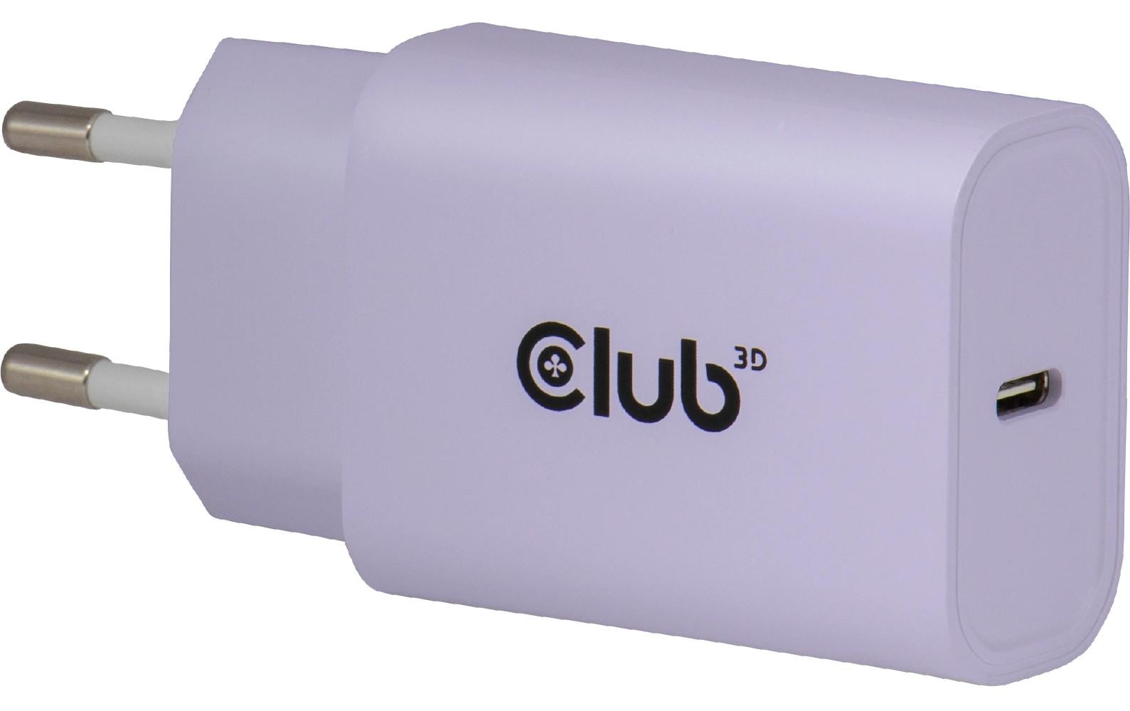 CLUB3D Club 3D 2er-Pack USB-Ladegerät 30 W – USB-C×1, PD – Violett