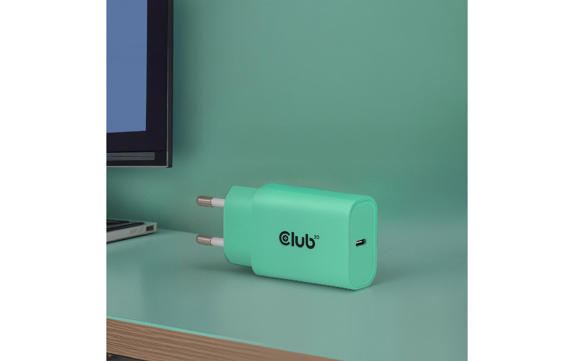 CLUB3D Club 3D USB-Ladegerät 30 W – USB-C×1, PD – grün – 2×