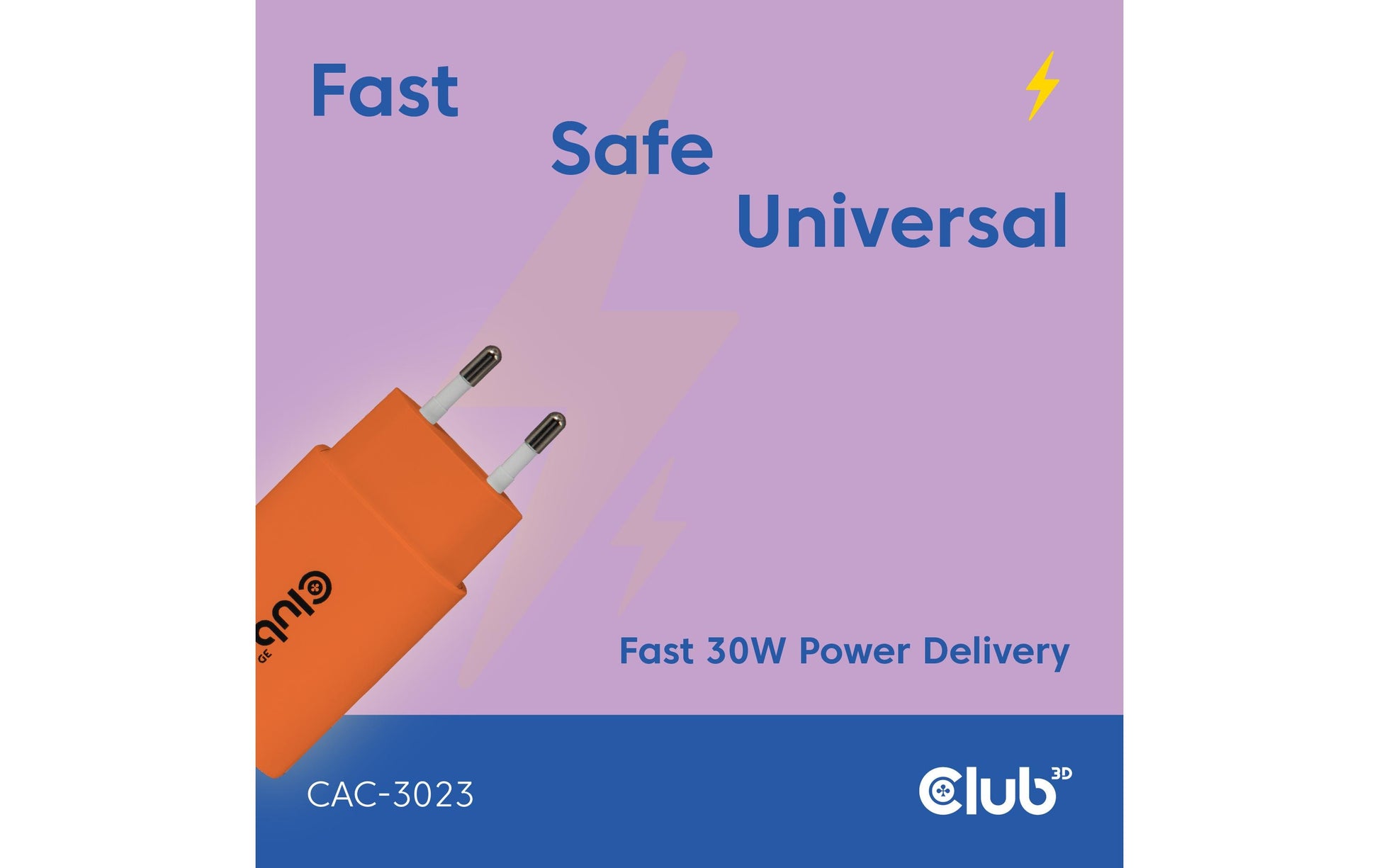 CLUB3D Club 3D CAC-3023 USB-Ladegerät 30 W – USB-C×1 – PD – Orange
