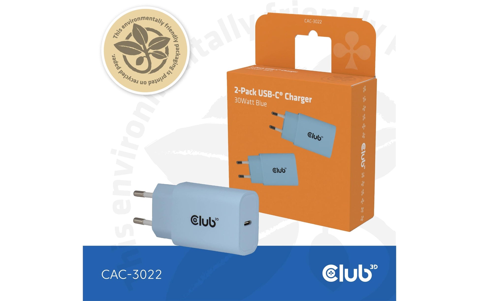 CLUB3D Club 3D CAC-3022 USB-Ladegerät 30 W – USB-C×1, PD