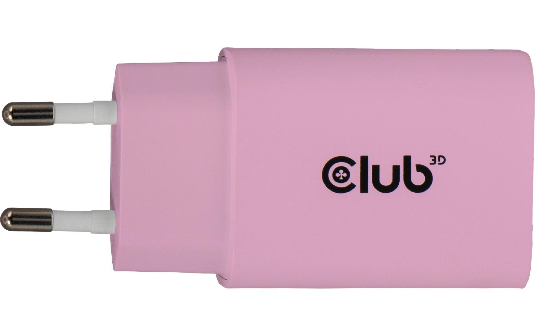 CLUB3D Club 3D CAC-3021 USB-Wandladegerät 30 W – USB-C×1, PD – Rosa