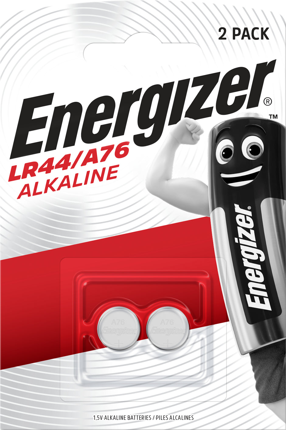 Energizer Knopfzellen SR44, Alkaline, 1,5 V – 2 Stk.