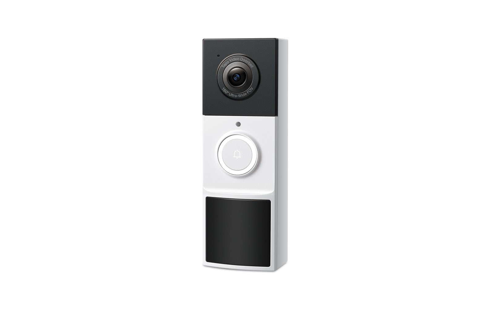 TP-Link Videotürstation Tapo D210 – 1 Taste, 50 × 38 × 150 mm, schwarz, weiss, integrierte Batterie, IP65