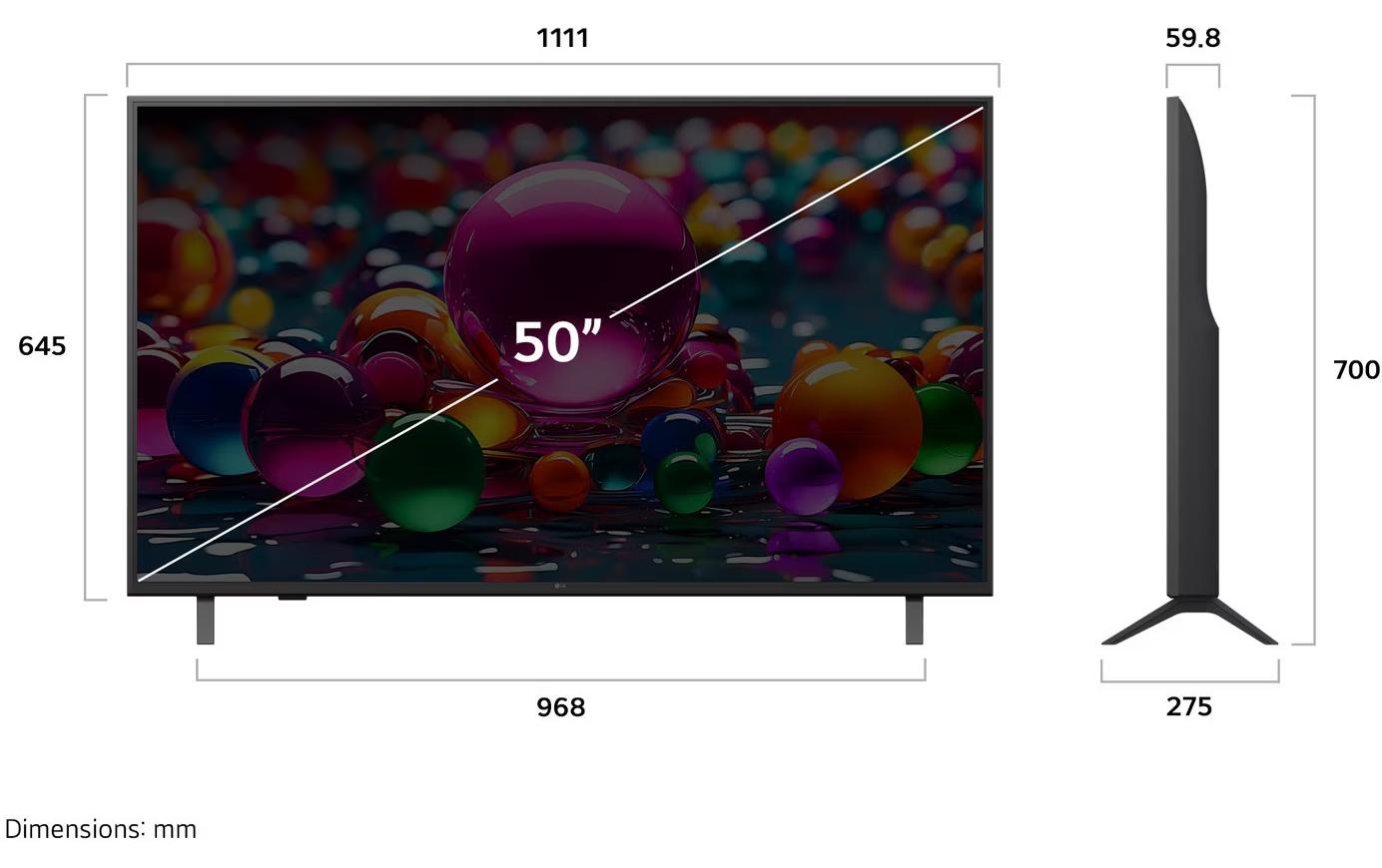 LG UT 50UA75006 – 50" LED UHD 4K (2025)
