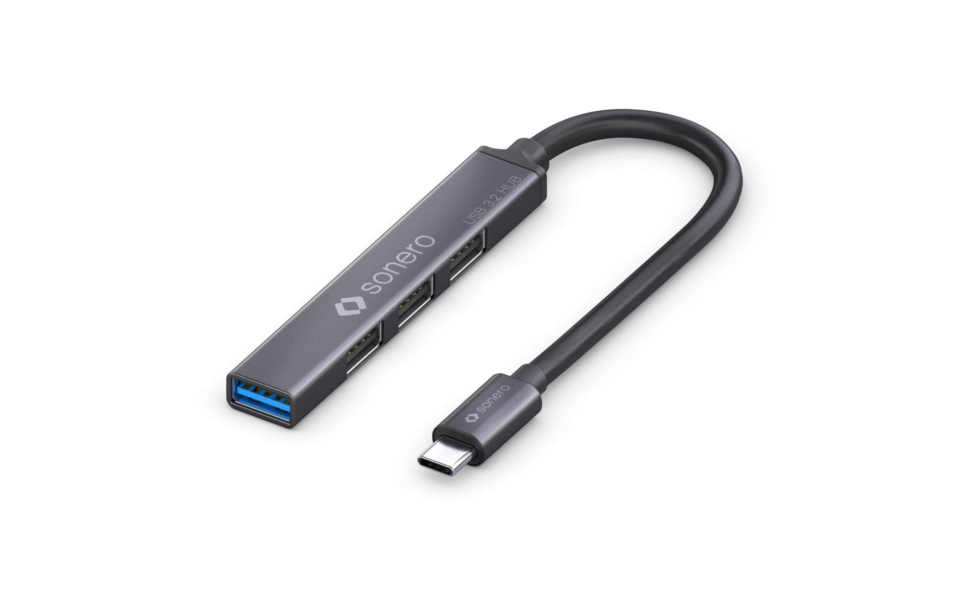 Sonero USB-Hub – USB-C, 4× USB-A (1× 5 Gbit/s, 3× USB 2.0)