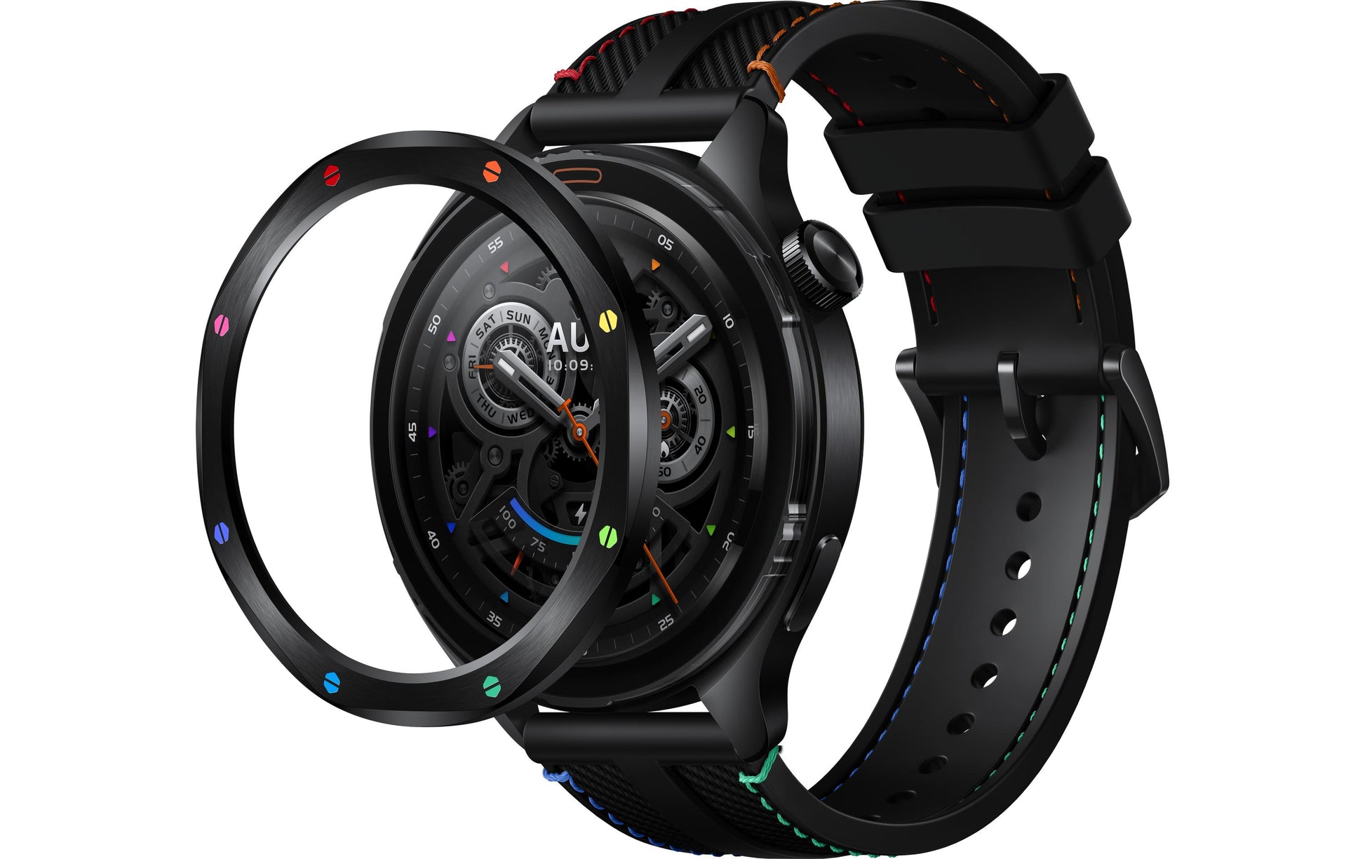 Xiaomi Smartwatch S4 – Smartwatch – 47 mm, 1,43" AMOLED, GPS, Mineralglas, 5 ATM, Rainbow, Sportarmband