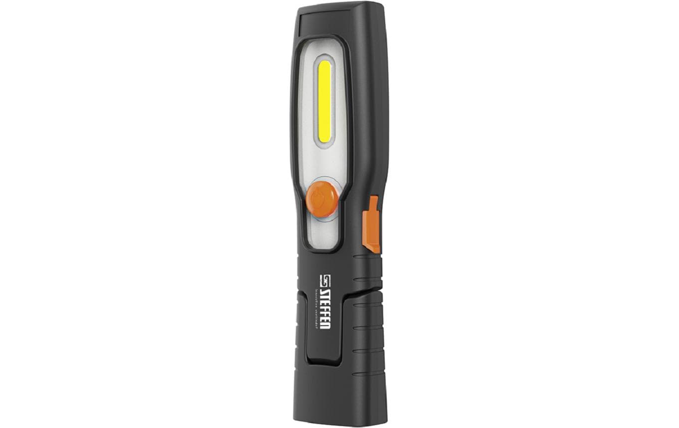 Steffen Arbeitsleuchte 65 00166 – 250 lm, Akku 1000 mAh, dimmbar, IP20 – Schwarz