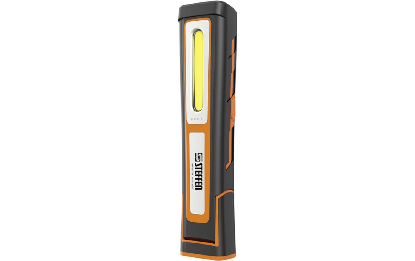 Steffen Arbeitsleuchte Worklight 65 00169 – 1000+180 lm, Akku, 10 W, IP65 – Schwarz