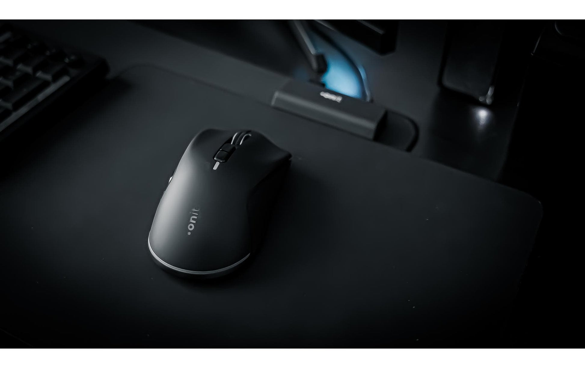 ONIT F02014 Maus & Mauspad (induktiv) – Maus – Kabellos (Bluetooth/2,4 GHz), 8000 DPI, rechts, schwarz