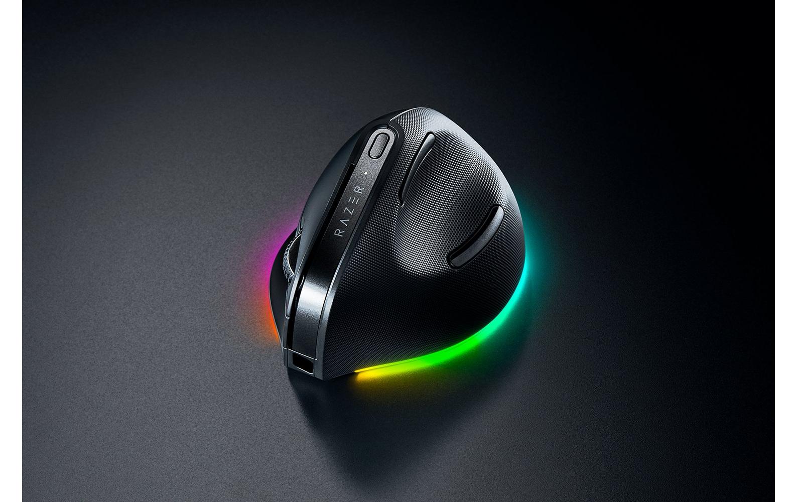 Razer Pro Click V2 Vertikale Gaming-Maus – Kabellos, Rechtshänder, Daumentaste, Schwarz