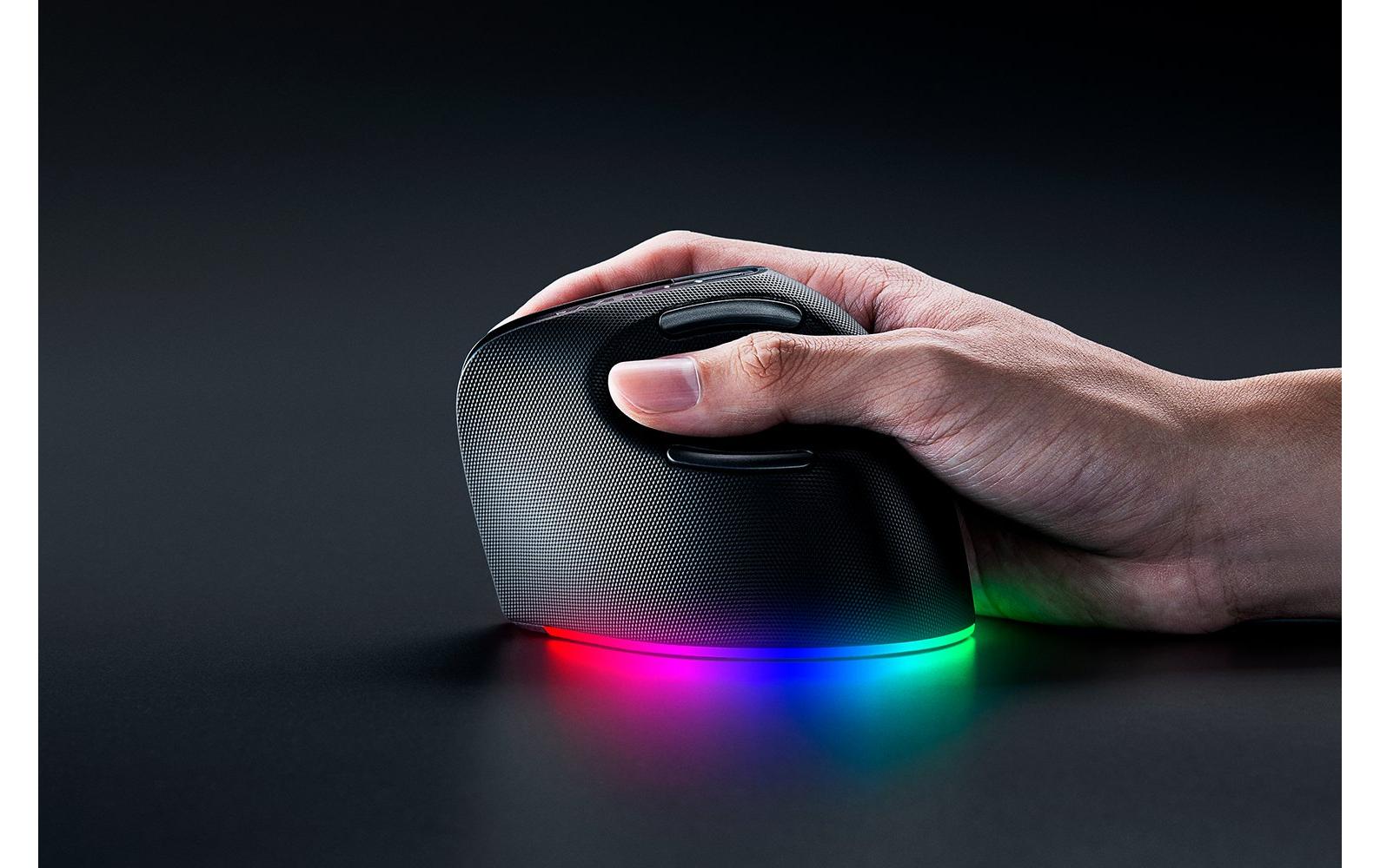 Razer Pro Click V2 Vertikale Gaming-Maus – Kabellos, Rechtshänder, Daumentaste, Schwarz
