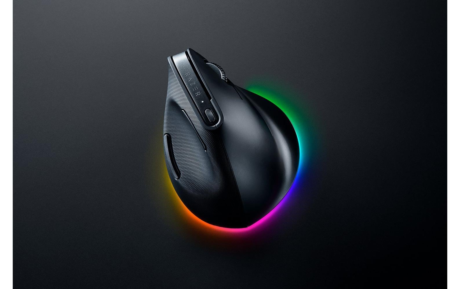 Razer Pro Click V2 Vertikale Gaming-Maus – Kabellos, Rechtshänder, Daumentaste, Schwarz
