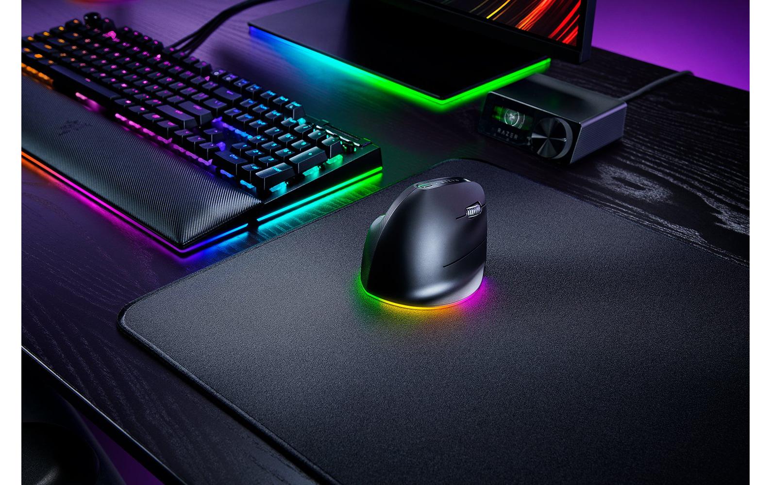 Razer Pro Click V2 Vertikale Gaming-Maus – Kabellos, Rechtshänder, Daumentaste, Schwarz
