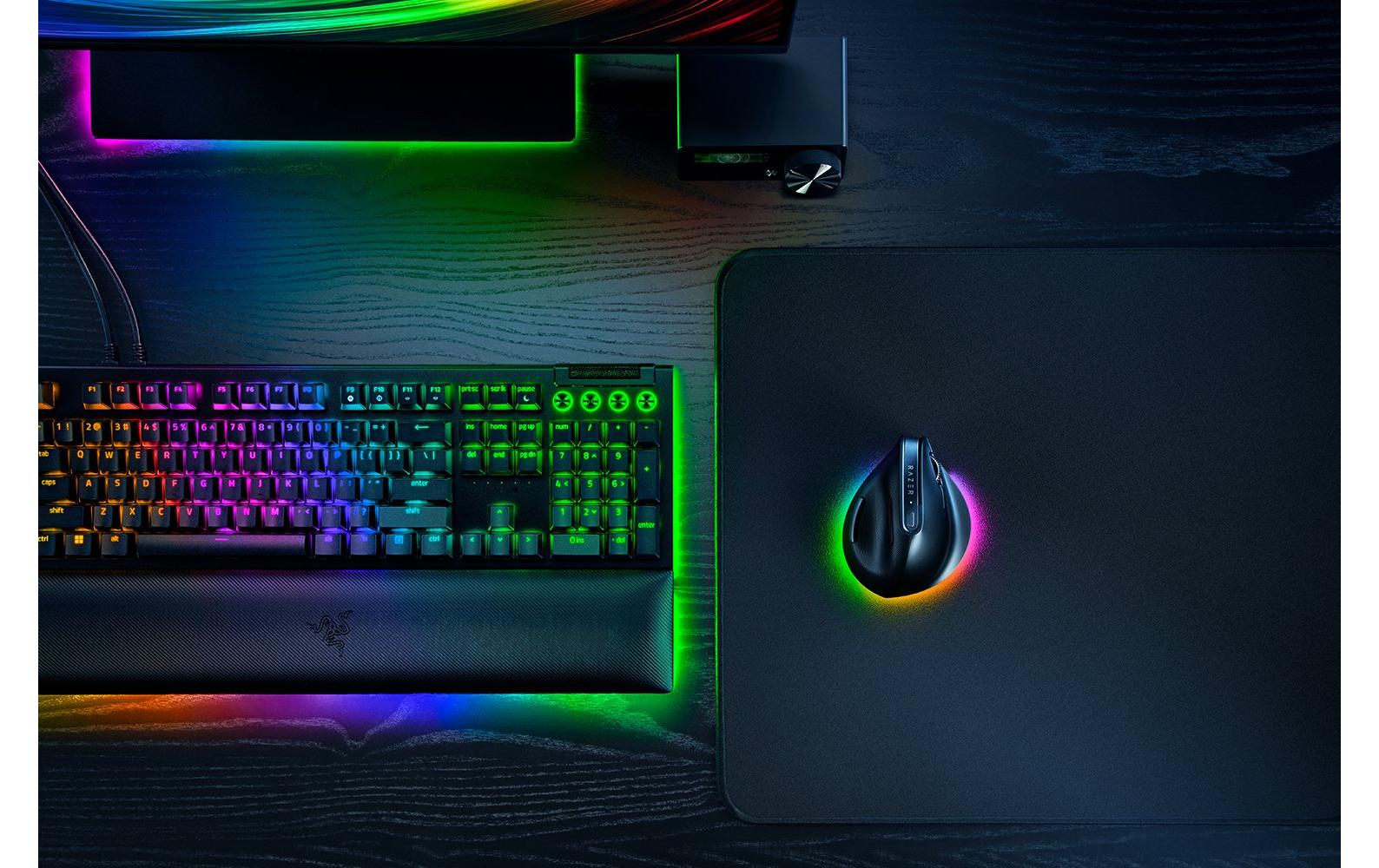 Razer Pro Click V2 Vertikale Gaming-Maus – Kabellos, Rechtshänder, Daumentaste, Schwarz