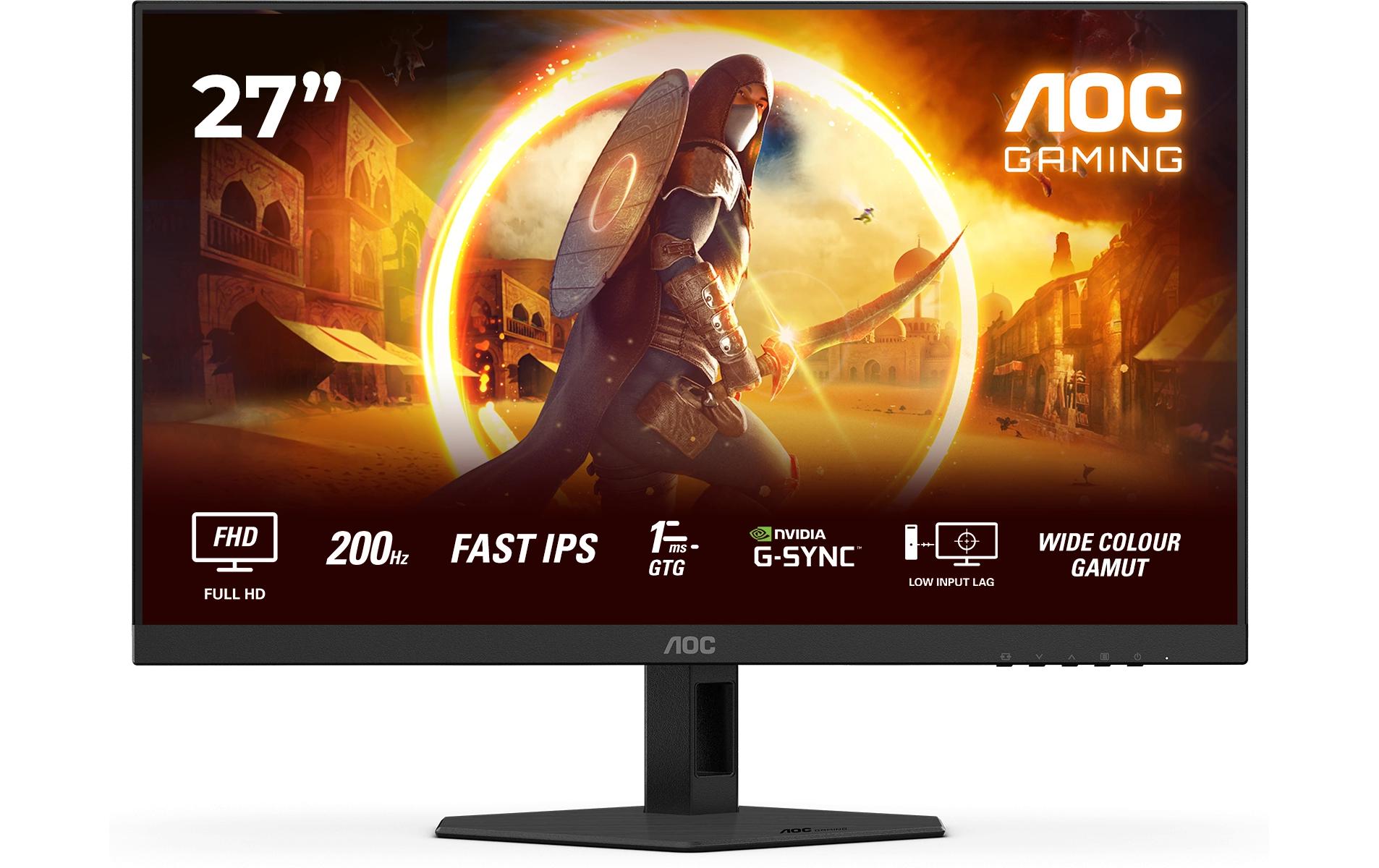AOC 27G4HRE – Monitor, 27", 1920 × 1080 (Full HD), IPS, 200 Hz, Integrierte Lautsprecher, Rot