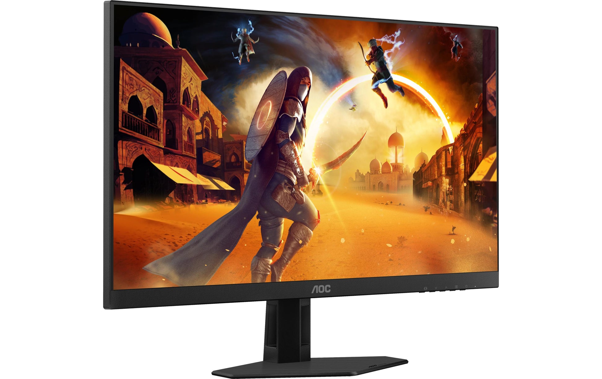AOC 24G4HRE – Monitor, 23,8", IPS, 200 Hz, Integrierte Lautsprecher, G-Sync, Höhenverstellbar, Rot