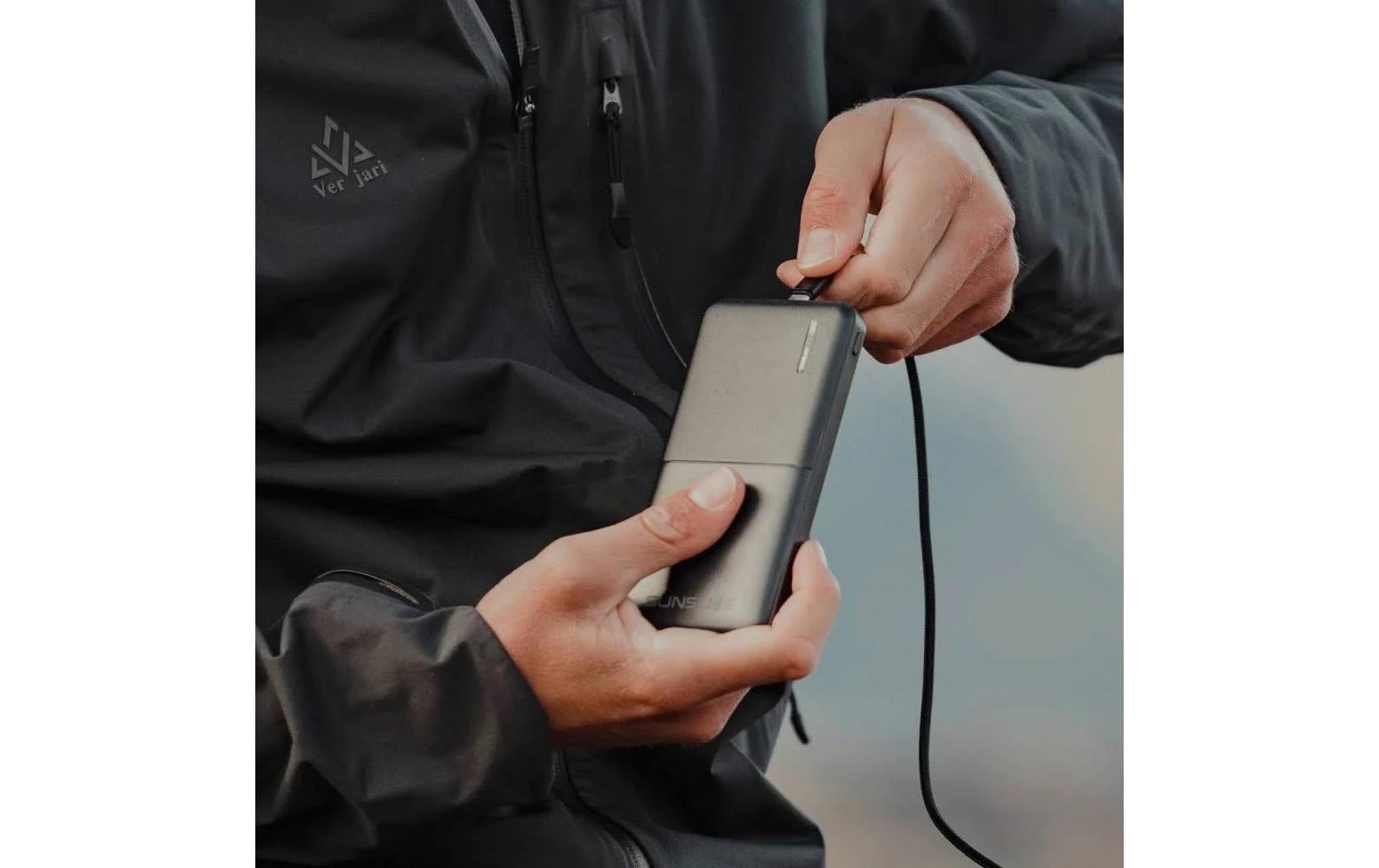 Sunslice Powerbank 10000 mAh, PD 18 W, 1× USB-C, Schwarz