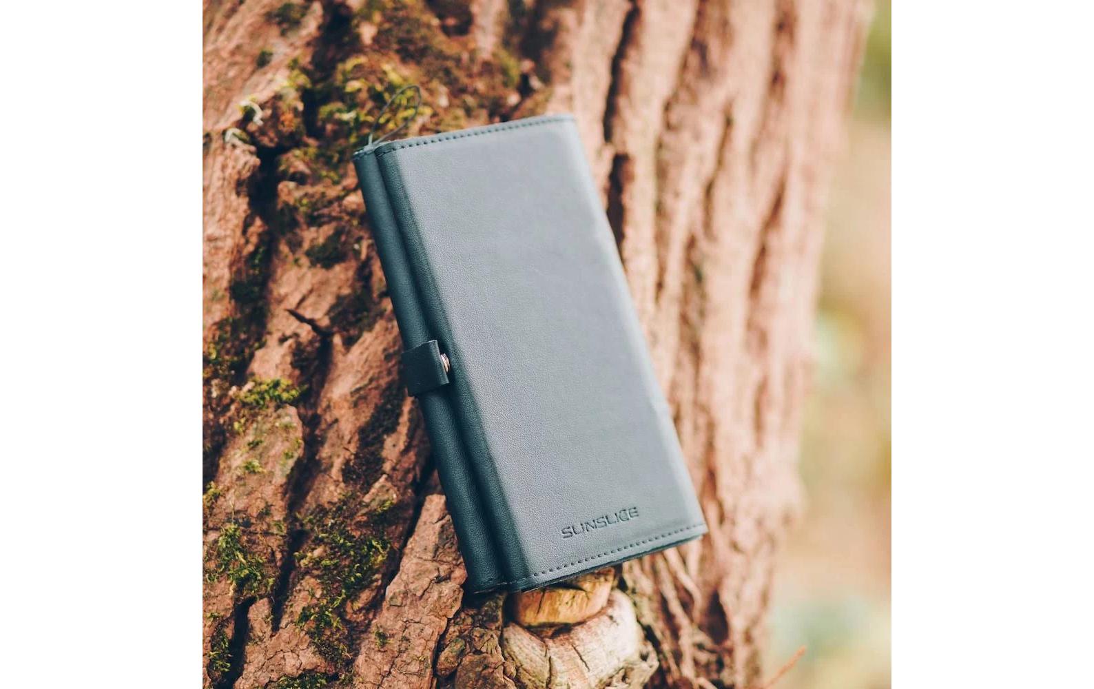 Sunslice Powerbank 10000 mAh, PD 18 W, 1× USB-C, Solarpanel 8 W, Schwarz