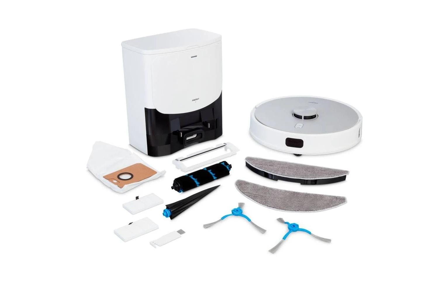 MEDION Roboterstaubsauger X42 – 240 min, Akkubetrieb, 35 × 35 × 9,8 cm, 3,2 kg