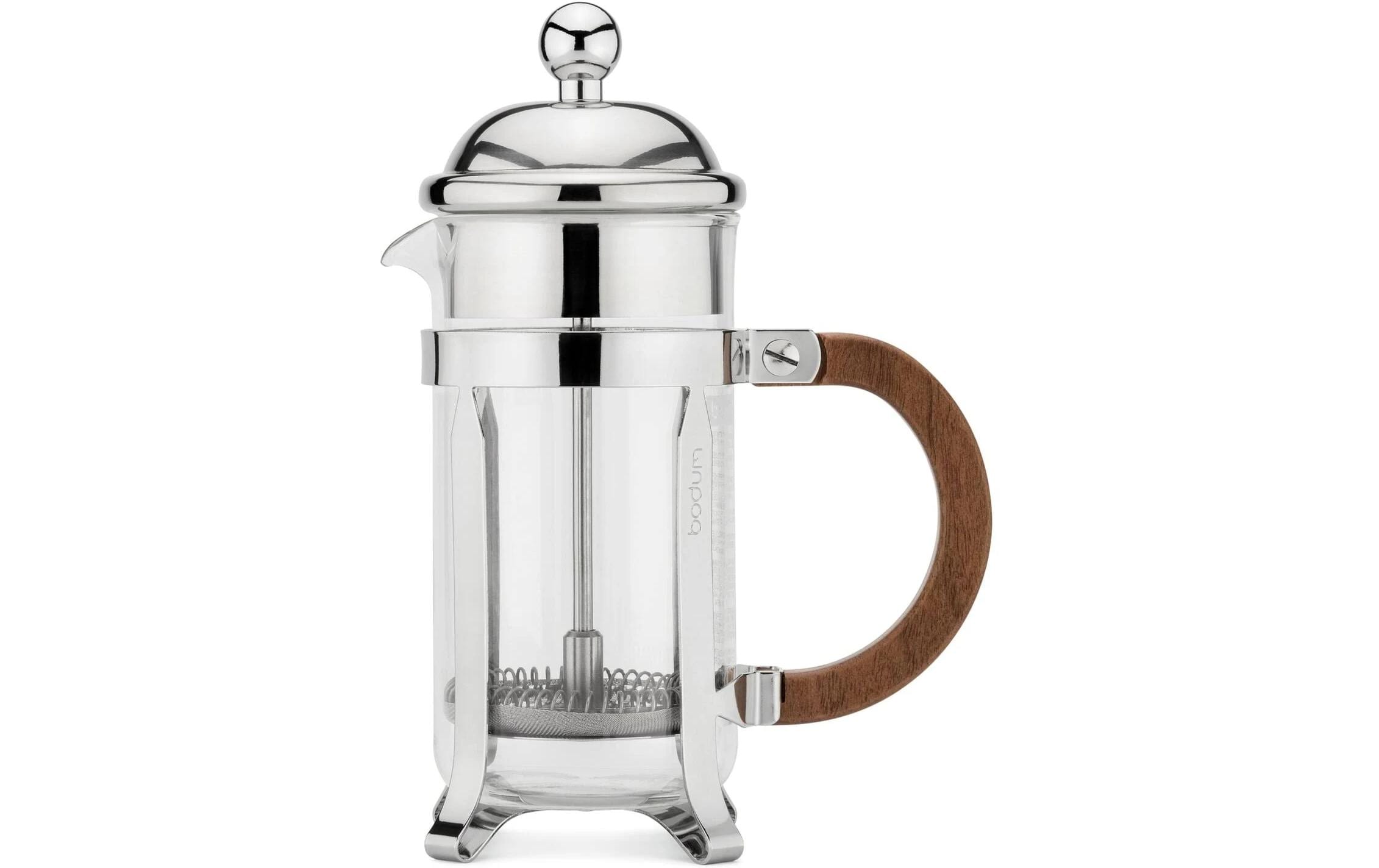 Bodum Chambord French Press / Kaffeebereiter – 0,4 l, 3 Tassen, Borosilikatglas, 7×19×7 cm