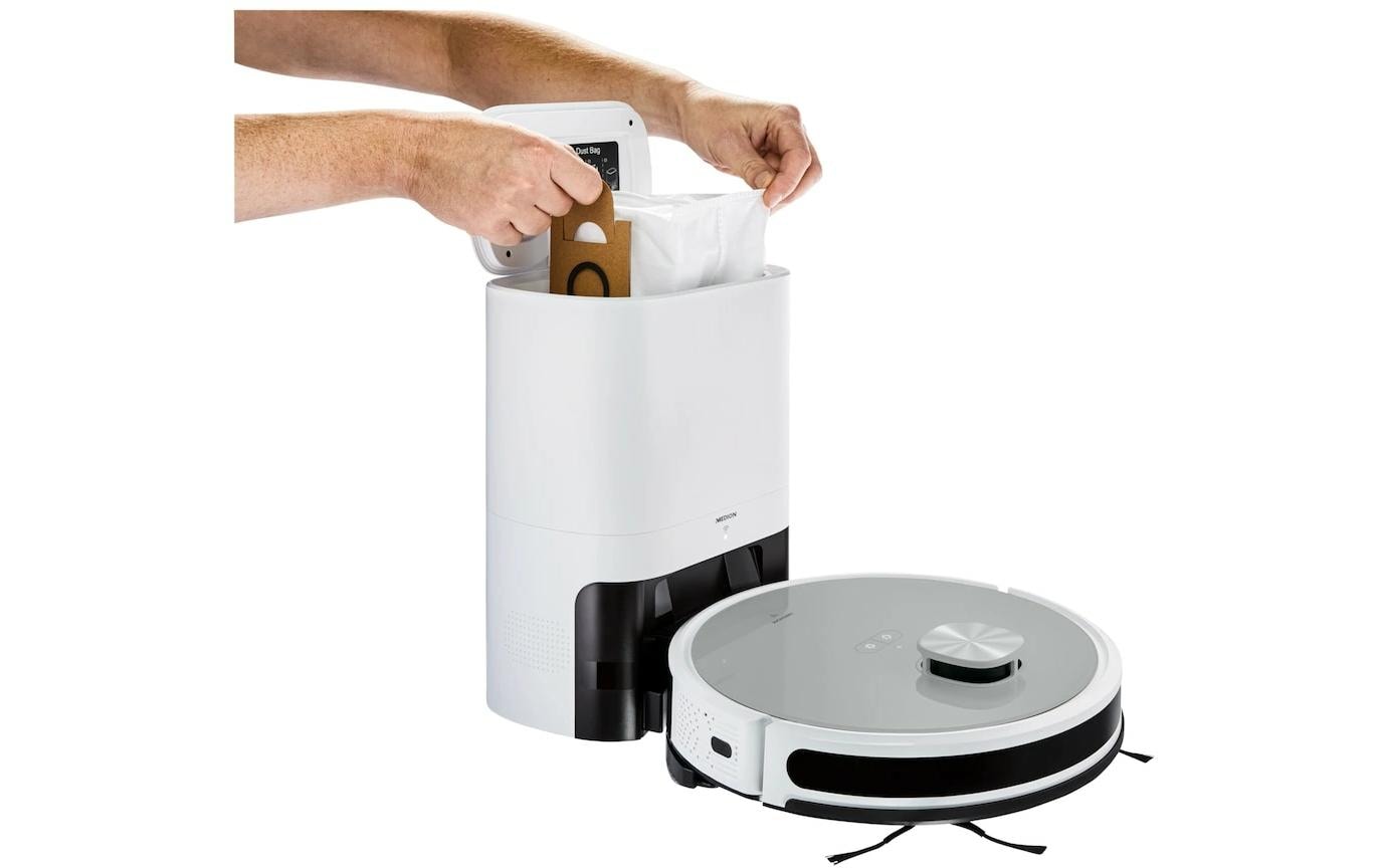 MEDION Robotersauger X21 – 0,6 l, Akkubetrieb, 3,0 kg, für Amazon Alexa