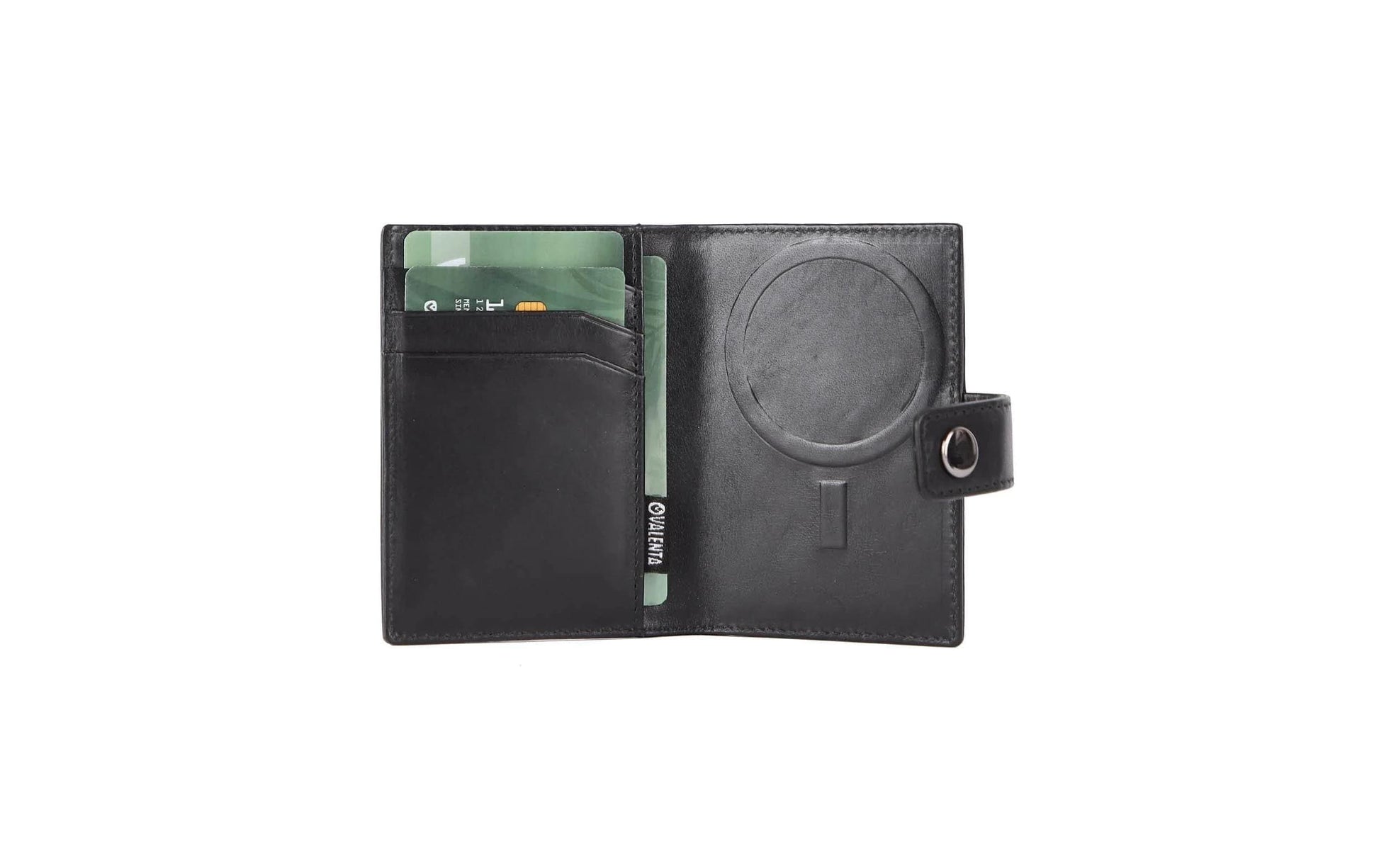 Valenta Halterung – MagSafe, Leder, Schwarz