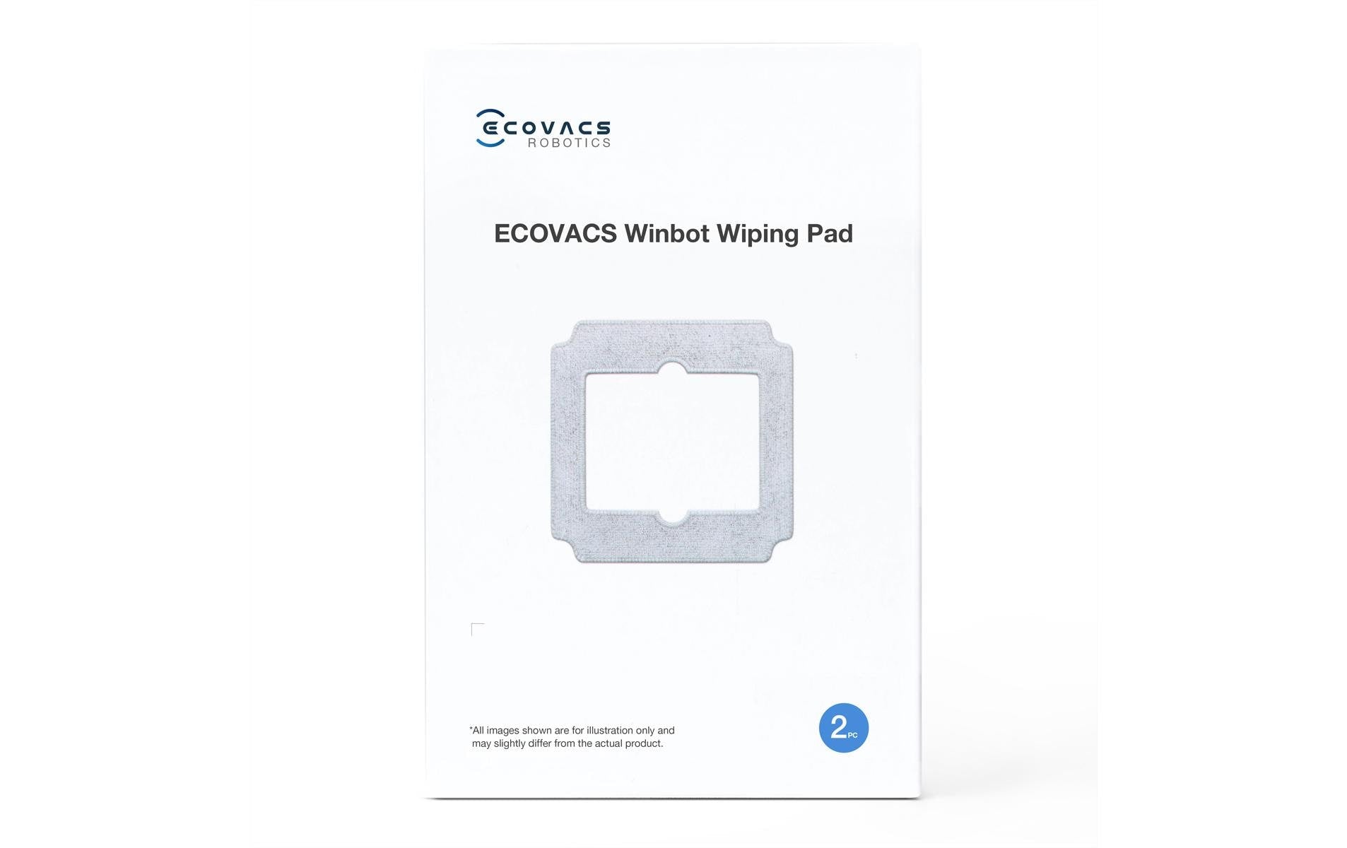 Ecovacs Reinigungswischtuch WCC020012 – für Winbot Mini – 21,5 × 21,5 cm – 2 Stk.
