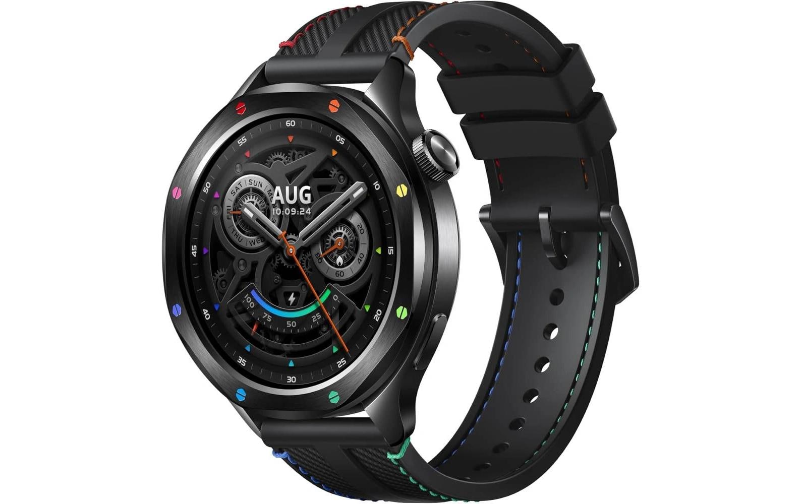 Xiaomi Smartwatch S4 – Smartwatch – 47 mm, 1,43" AMOLED, GPS, Mineralglas, 5 ATM, Rainbow, Sportarmband