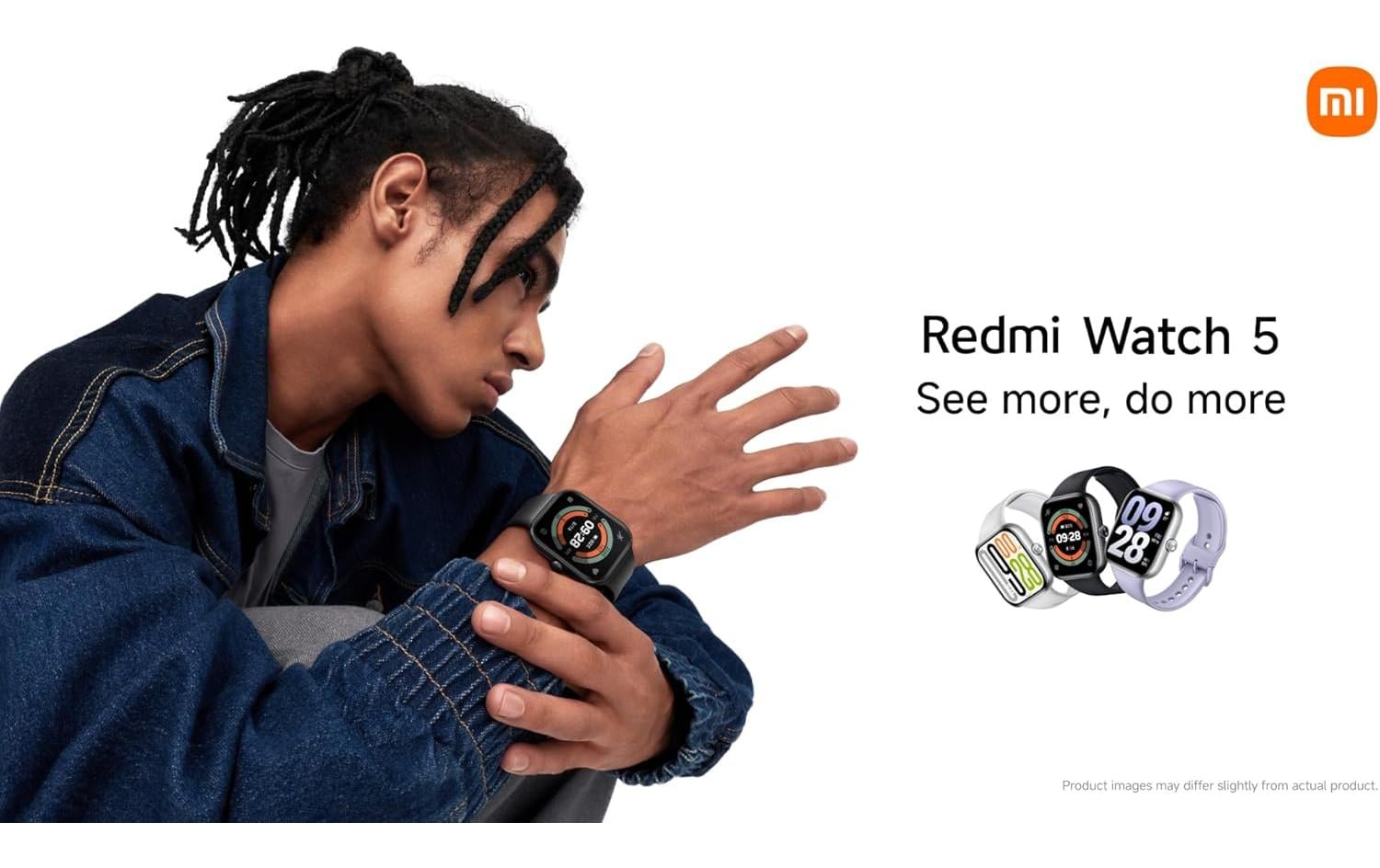 Xiaomi Redmi Watch 5 48 mm GPS – Aluminium Schwarz, Sportband, 50 m