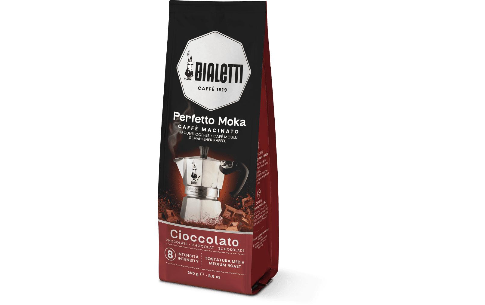 Bialetti Perfetto Moka Cioccolato – Kaffeebohnen – Espresso, Arabica/Robusta, Intensität 8, 250 g