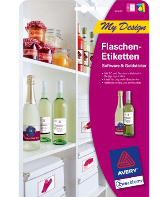 Avery Drucketiketten, 90 mm × 120 mm, weiss, Papier, permanent, 20 Etiketten (5 Blatt)