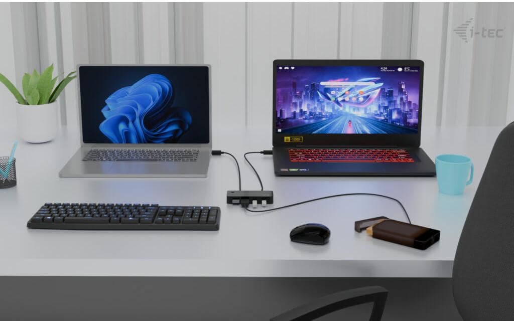 i-tec USB-Hub – USB-C, 4× USB-A, 2× USB-C, für Windows/Mac/ChromeOS