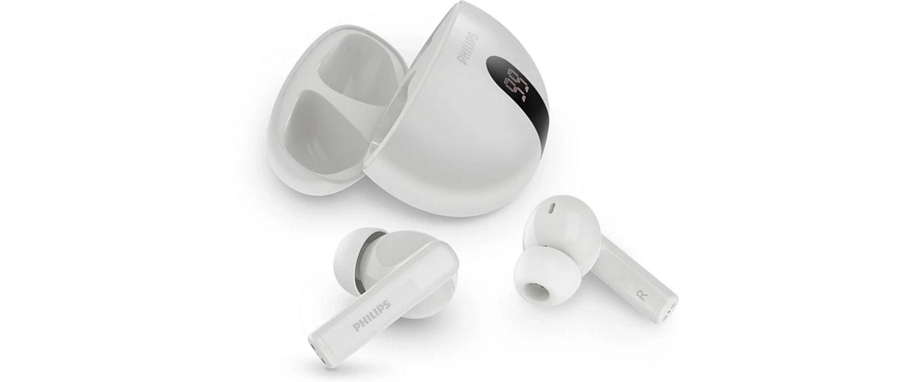 Philips TAT2520WT/00 – True Wireless In-Ear Kopfhörer – Bluetooth 5.4, ANC, IPX4 – Weiss – bis 19,5 h