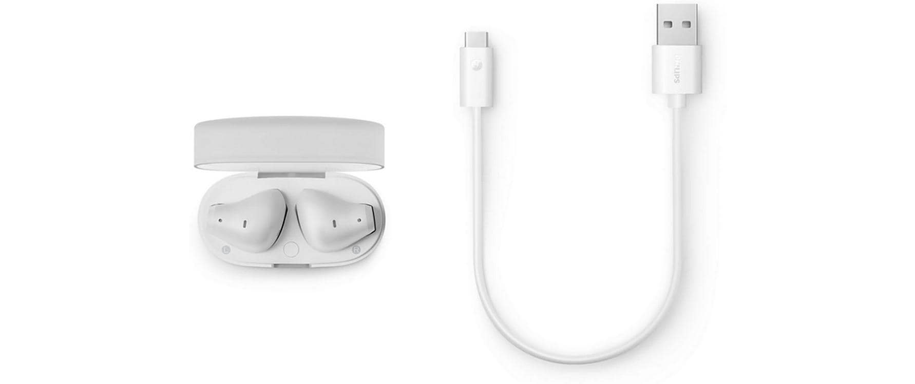 Philips TAT2139WT/00 TWS In-Ear – mit Ladecase, Weiss, BT 5.3