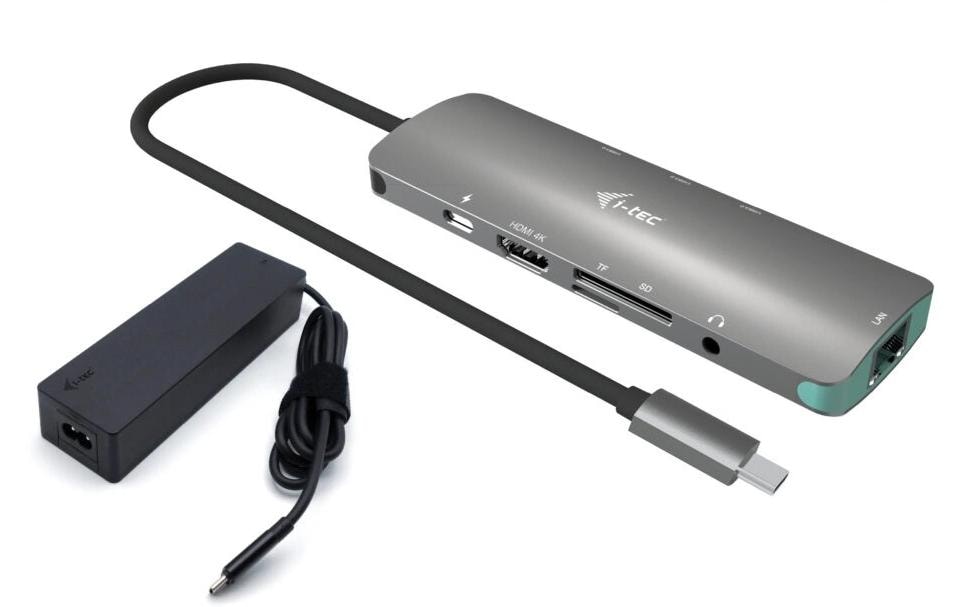 i-tec MetalNanoDock Dockingstation – USB-C, HDMI, 3× USB-A, 100 W PD, GbE, für Windows/Mac/ChromeOS