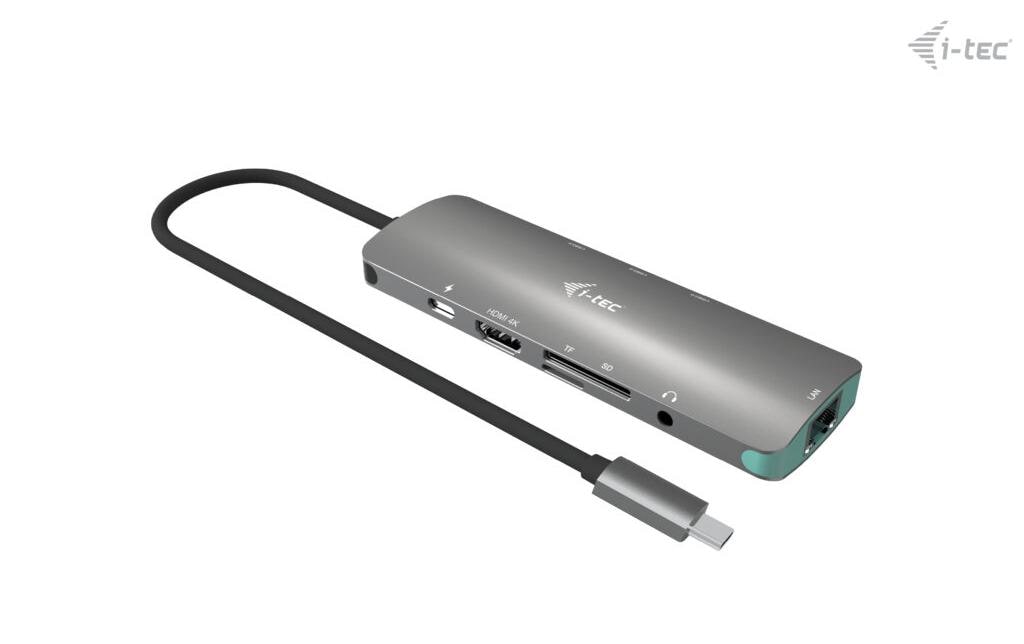 i-tec MetalNanoDock Dockingstation – USB-C, HDMI, 3× USB-A, 100 W PD, GbE, für Windows/Mac/ChromeOS