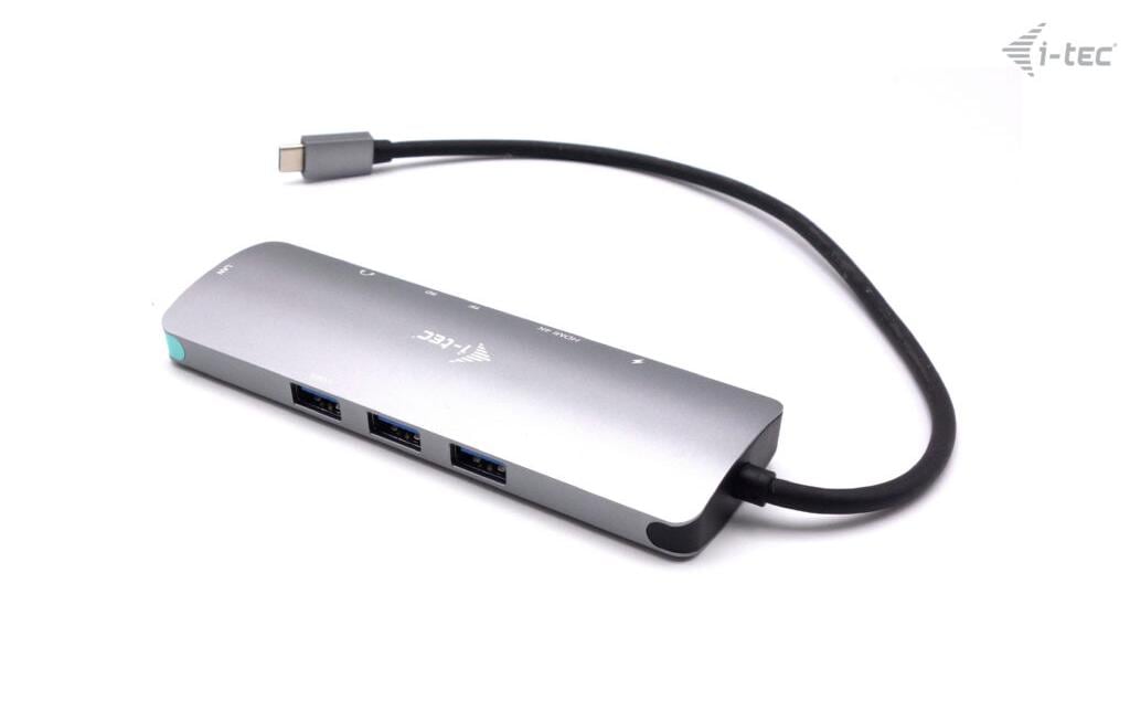 i-tec MetalNanoDock Dockingstation – USB-C, HDMI, 3× USB-A, 100 W PD, GbE, für Windows/Mac/ChromeOS