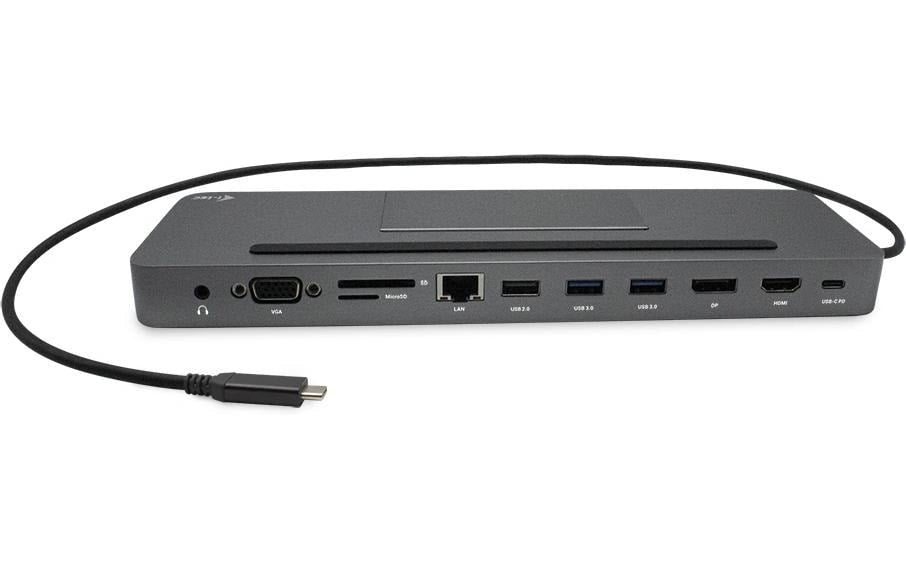 i-tec Dockingstation – USB-C, DP/HDMI/VGA, 4× USB-A, 1× USB-C, 85 W PD, GbE, für Windows/Mac/Linux