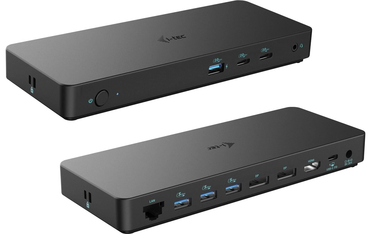 i-tec Gen2 Pro Dockingstation – USB-C, 2× DP, 1× HDMI, 5× USB-A, 100 W PD, GbE, 3,5 mm Audio, für Windows/Mac