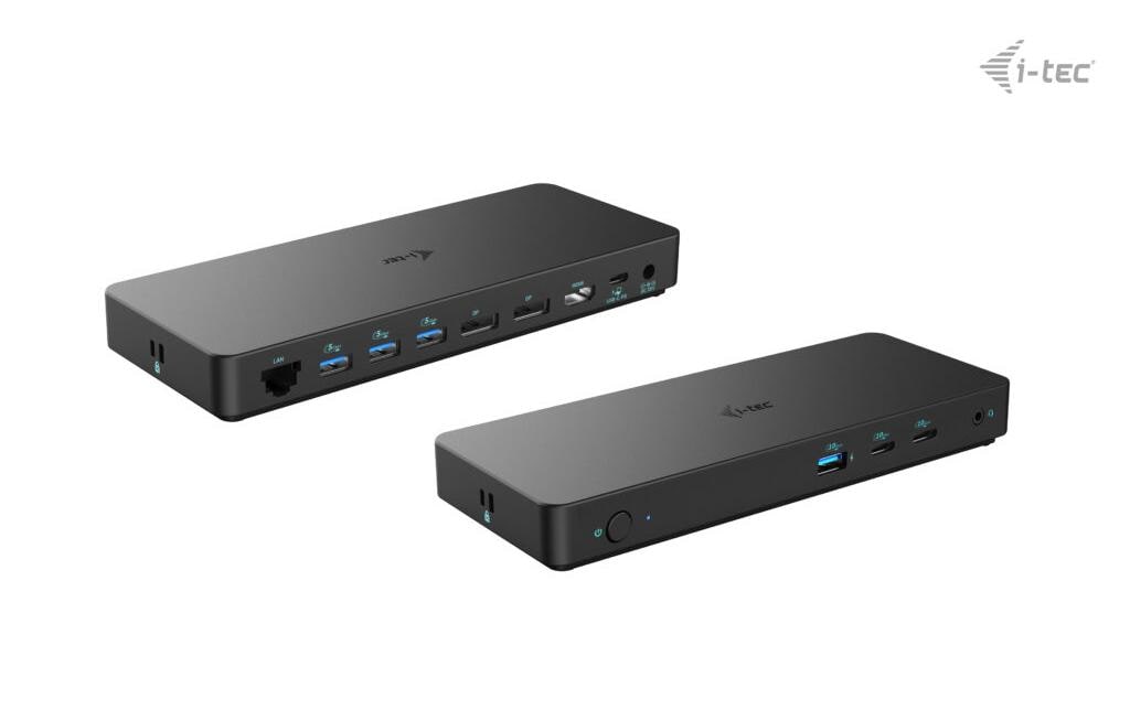 i-tec Gen2 Pro Dockingstation – USB-C, 2× DP, 1× HDMI, 5× USB-A, 100 W PD, GbE, 3,5 mm Audio, für Windows/Mac