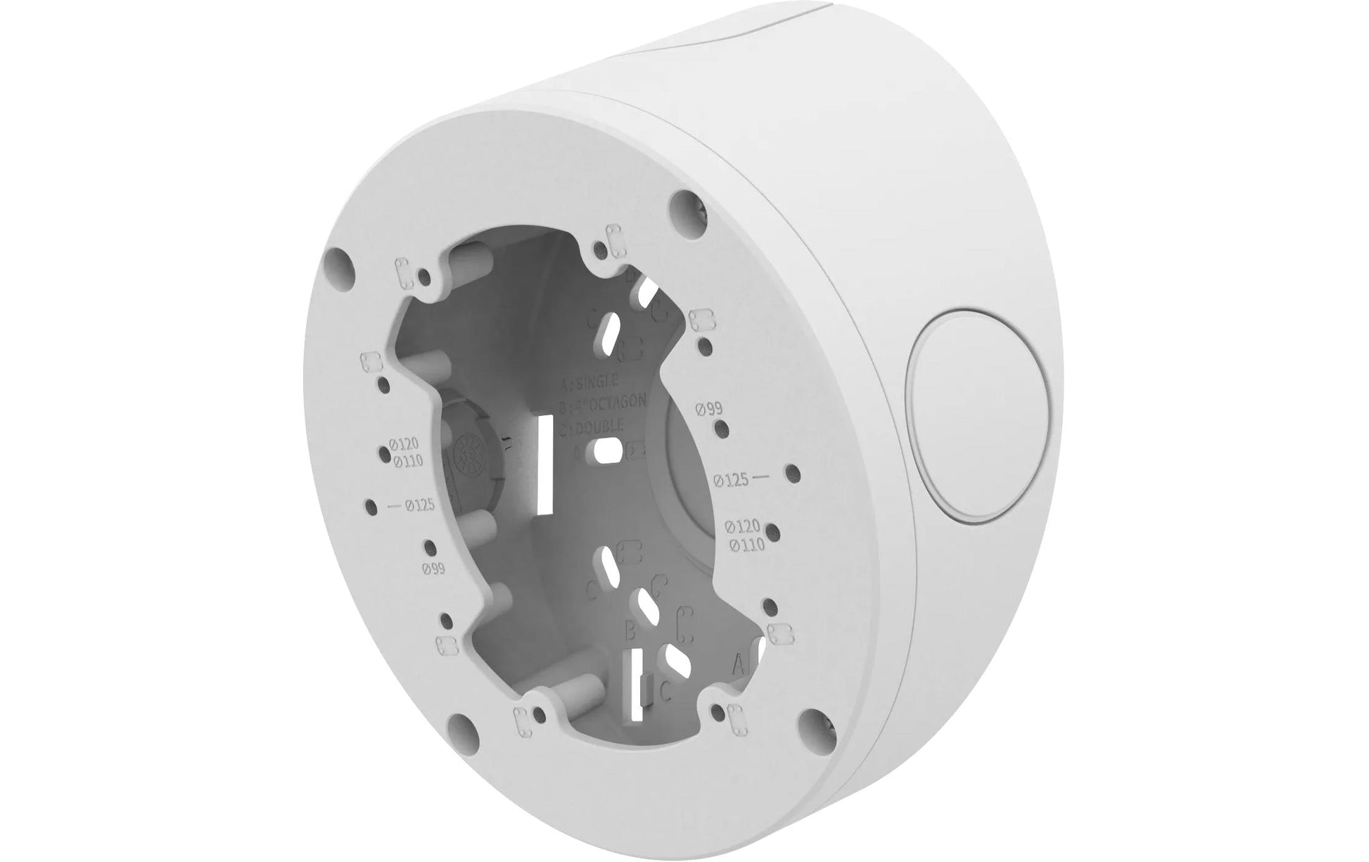 Hanwha SBV-140TMW Halterung – Mastmontage, Aluminium, Ø 14,4 cm, H 81,1 mm – für QNV-C8083R/C9083R und andere