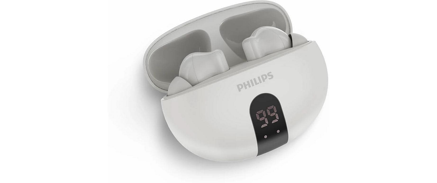 Philips TAT2520WT/00 – True Wireless In-Ear Kopfhörer – Bluetooth 5.4, ANC, IPX4 – Weiss – bis 19,5 h