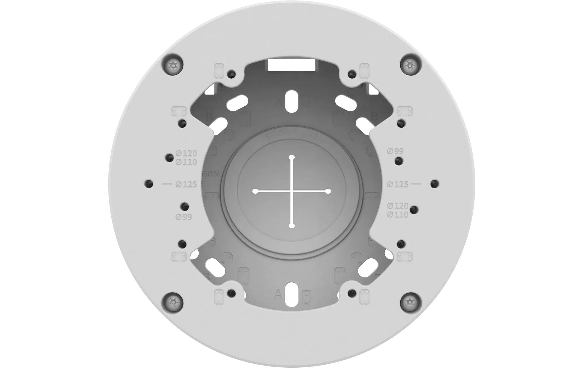Hanwha SBV-140TMW Halterung – Mastmontage, Aluminium, Ø 14,4 cm, H 81,1 mm – für QNV-C8083R/C9083R und andere