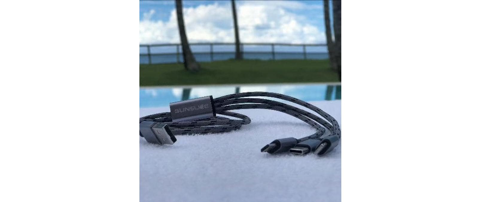 Sunslice Multi-Kabel – 3-in-1 USB-A auf USB-C/Micro-USB/Lightning 1 m, PD 12 W, Schwarz – für iPhone/Android