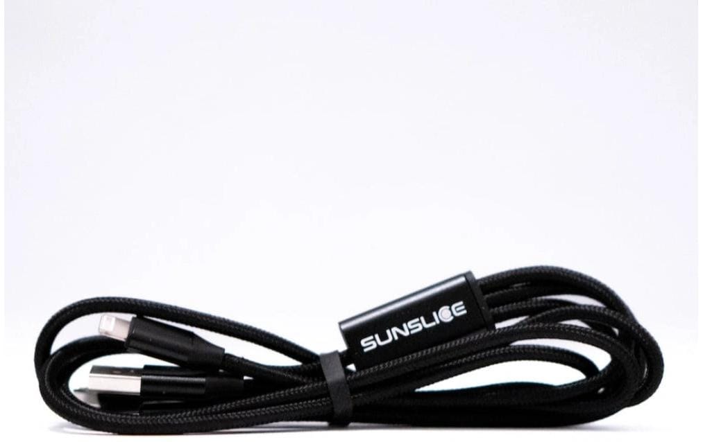 Sunslice Multi-Kabel – 3-in-1 USB-A auf USB-C/Micro-USB/Lightning 1 m, PD 12 W, Schwarz – für iPhone/Android