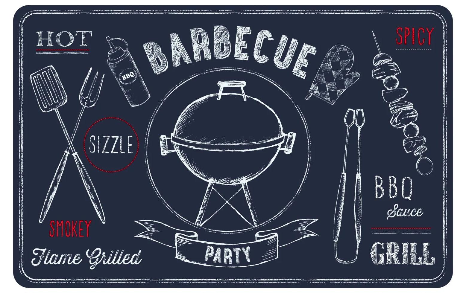 d-c-fix Tischset Barbecue – PP, Schriftzug Design, 44 × 29 cm
